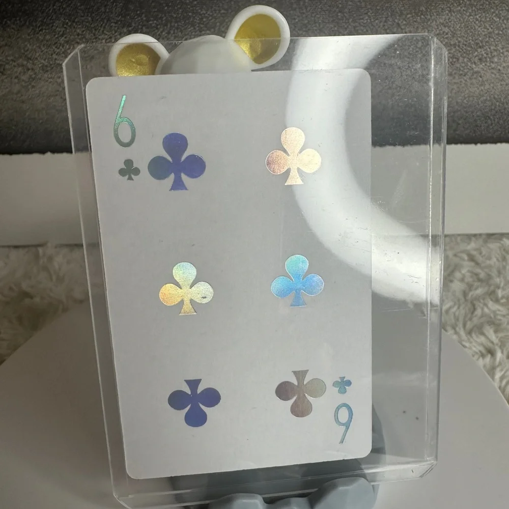 Christian Dior Holographic Playing Card with Clovers